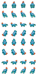 Bubble Croc pixel sprite