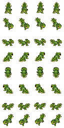 Moss Gecko pixel sprite